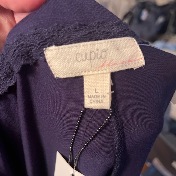 NWT womens navy blue tunic length tank top size large - Picture 12 of 12